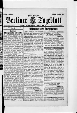 Berliner Tageblatt und Handels-Zeitung vom 05.10.1912