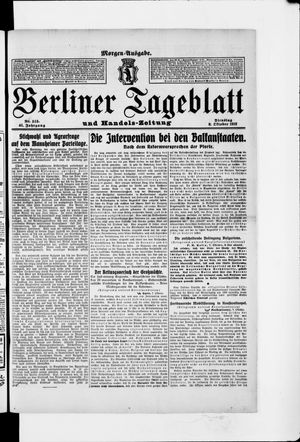 Berliner Tageblatt und Handels-Zeitung vom 08.10.1912