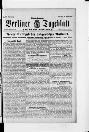 Berliner Tageblatt und Handels-Zeitung vom 10.10.1912