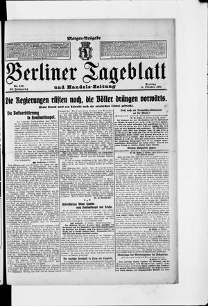 Berliner Tageblatt und Handels-Zeitung vom 11.10.1912