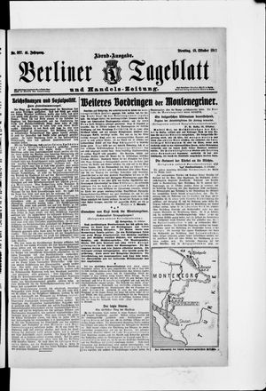Berliner Tageblatt und Handels-Zeitung vom 15.10.1912