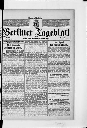 Berliner Tageblatt und Handels-Zeitung vom 17.10.1912