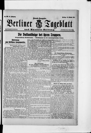 Berliner Tageblatt und Handels-Zeitung vom 18.10.1912