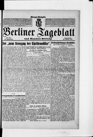 Berliner Tageblatt und Handels-Zeitung vom 19.10.1912