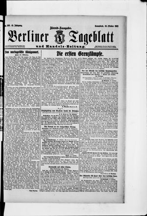 Berliner Tageblatt und Handels-Zeitung vom 19.10.1912