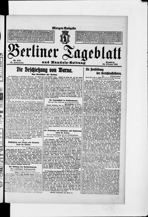Berliner Tageblatt und Handels-Zeitung vom 22.10.1912