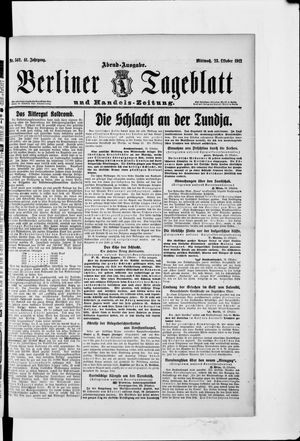 Berliner Tageblatt und Handels-Zeitung vom 23.10.1912