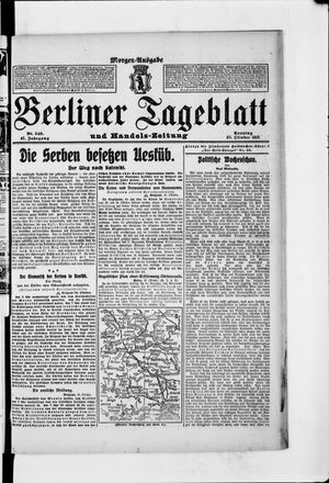 Berliner Tageblatt und Handels-Zeitung vom 27.10.1912