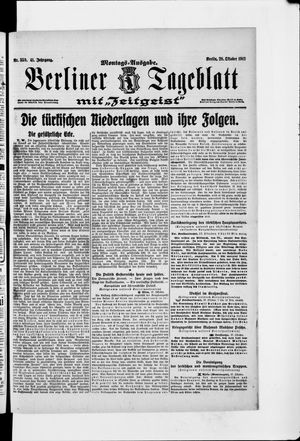 Berliner Tageblatt und Handels-Zeitung vom 28.10.1912