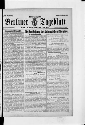 Berliner Tageblatt und Handels-Zeitung vom 28.10.1912