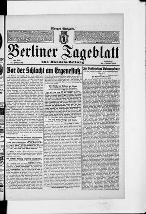 Berliner Tageblatt und Handels-Zeitung vom 29.10.1912