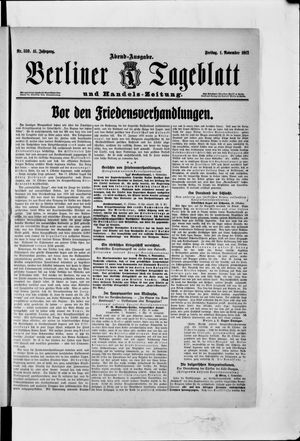 Berliner Tageblatt und Handels-Zeitung vom 01.11.1912