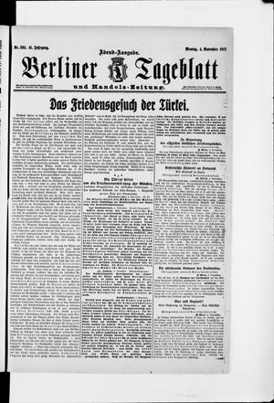 Berliner Tageblatt und Handels-Zeitung on Nov 4, 1912