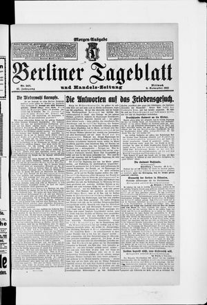 Berliner Tageblatt und Handels-Zeitung vom 06.11.1912
