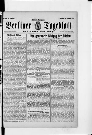 Berliner Tageblatt und Handels-Zeitung vom 06.11.1912