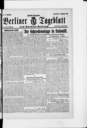 Berliner Tageblatt und Handels-Zeitung vom 07.11.1912