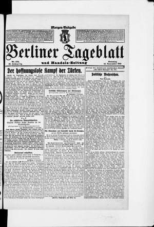 Berliner Tageblatt und Handels-Zeitung vom 10.11.1912