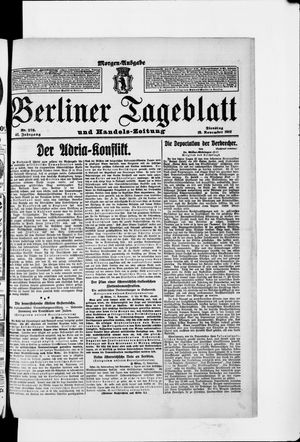 Berliner Tageblatt und Handels-Zeitung vom 12.11.1912