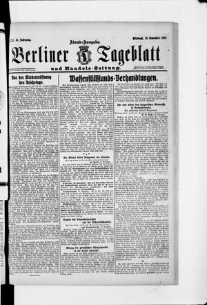 Berliner Tageblatt und Handels-Zeitung vom 13.11.1912