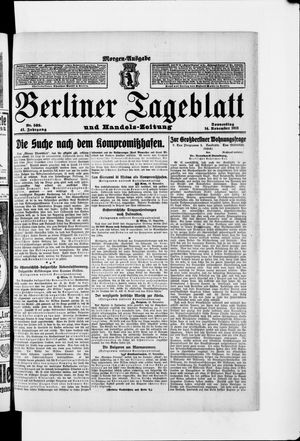 Berliner Tageblatt und Handels-Zeitung vom 14.11.1912