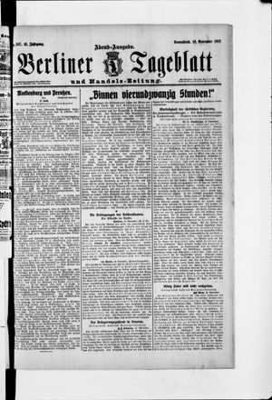 Berliner Tageblatt und Handels-Zeitung vom 16.11.1912