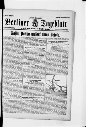 Berliner Tageblatt und Handels-Zeitung vom 18.11.1912