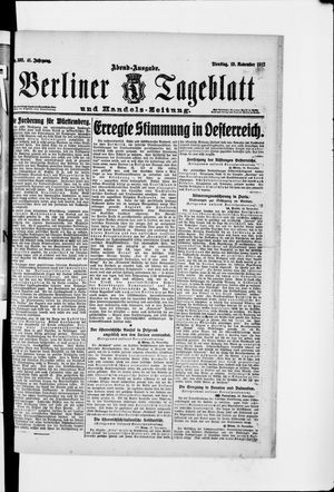 Berliner Tageblatt und Handels-Zeitung vom 19.11.1912
