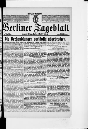 Berliner Tageblatt und Handels-Zeitung vom 22.11.1912