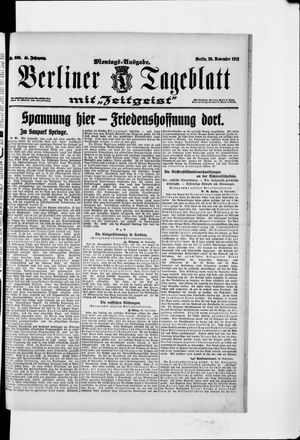 Berliner Tageblatt und Handels-Zeitung vom 25.11.1912