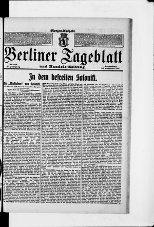 Berliner Tageblatt und Handels-Zeitung vom 28.11.1912