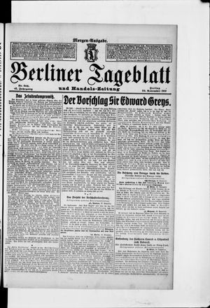 Berliner Tageblatt und Handels-Zeitung vom 29.11.1912