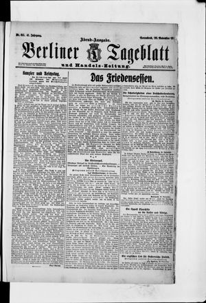 Berliner Tageblatt und Handels-Zeitung vom 30.11.1912