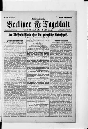 Berliner Tageblatt und Handels-Zeitung vom 04.12.1912
