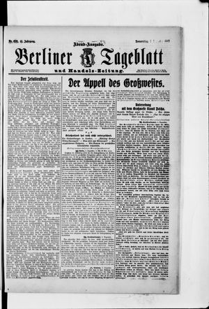 Berliner Tageblatt und Handels-Zeitung on Dec 5, 1912