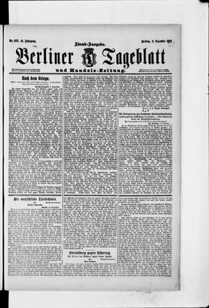 Berliner Tageblatt und Handels-Zeitung vom 06.12.1912