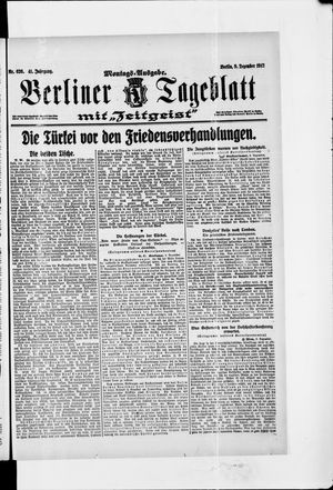 Berliner Tageblatt und Handels-Zeitung vom 09.12.1912