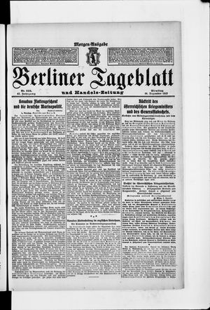 Berliner Tageblatt und Handels-Zeitung vom 10.12.1912