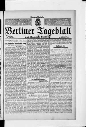 Berliner Tageblatt und Handels-Zeitung vom 12.12.1912