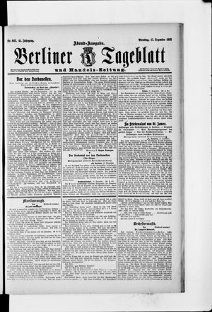 Berliner Tageblatt und Handels-Zeitung vom 17.12.1912