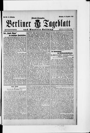 Berliner Tageblatt und Handels-Zeitung on Dec 18, 1912