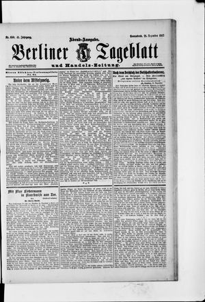 Berliner Tageblatt und Handels-Zeitung on Dec 21, 1912
