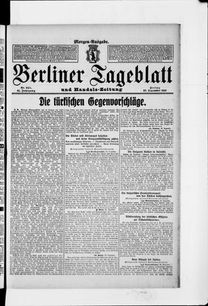 Berliner Tageblatt und Handels-Zeitung on Dec 27, 1912