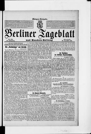 Berliner Tageblatt und Handels-Zeitung vom 28.12.1912