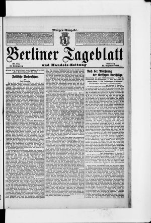 Berliner Tageblatt und Handels-Zeitung vom 29.12.1912