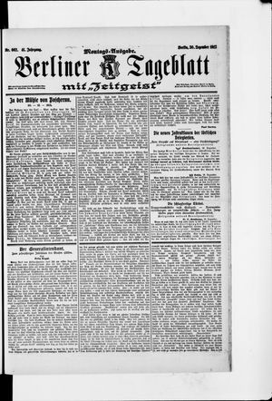 Berliner Tageblatt und Handels-Zeitung vom 30.12.1912