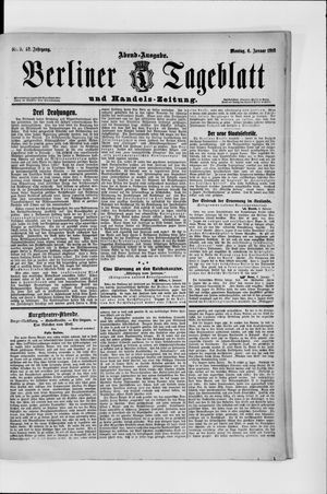 Berliner Tageblatt und Handels-Zeitung vom 06.01.1913