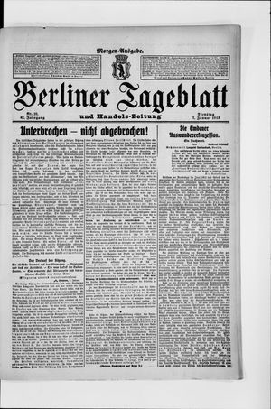 Berliner Tageblatt und Handels-Zeitung on Jan 7, 1913