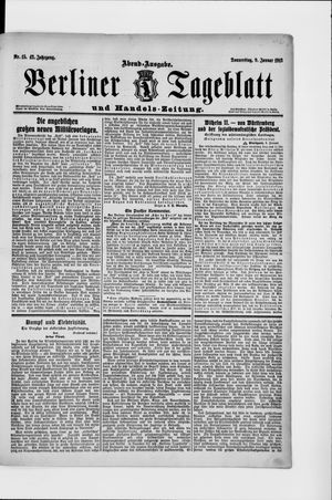 Berliner Tageblatt und Handels-Zeitung vom 09.01.1913