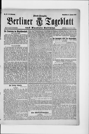 Berliner Tageblatt und Handels-Zeitung vom 11.01.1913
