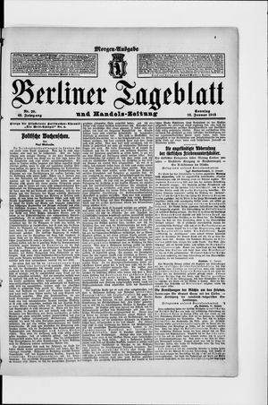 Berliner Tageblatt und Handels-Zeitung vom 12.01.1913